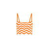 Chevron Knit Crop Tank - Dreamsicle