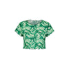 Lettuce Mesh Cropped Tee - Emerald Tides