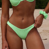 Minimal Full Coverage Bikini Bottom - Luau Lime Ribbed