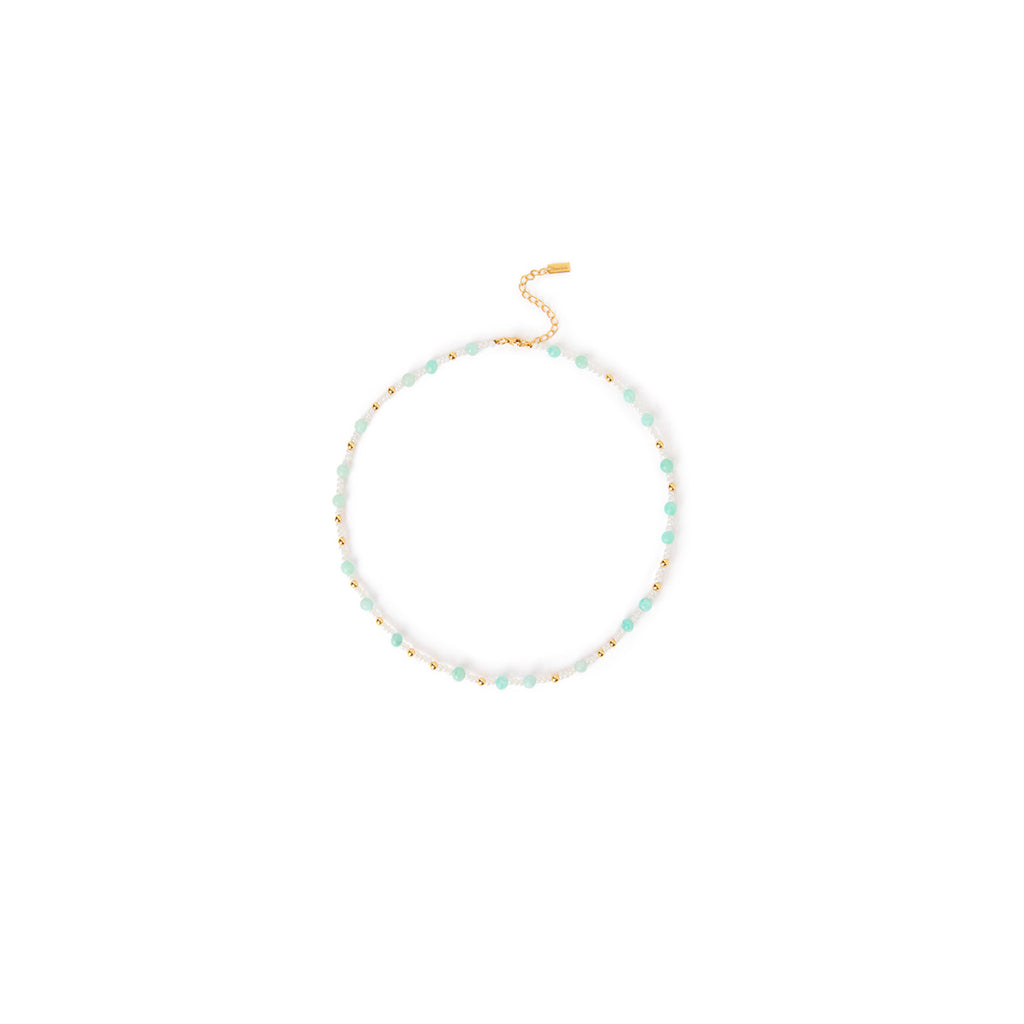 Beaded Gem Necklace - Amazonite