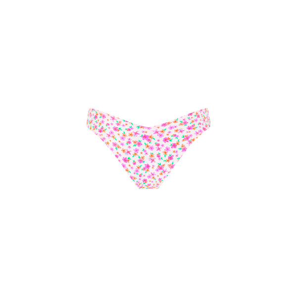 Cheeky V Bikini Bottom - Flamingo Flora