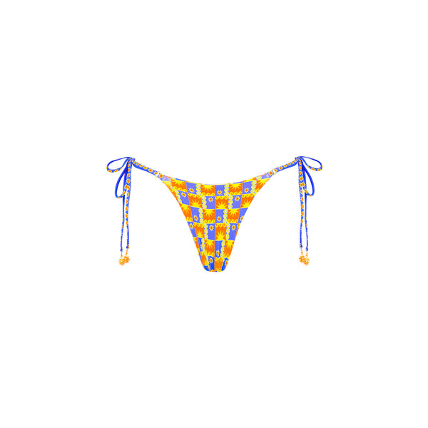 Thong Tie Side Bikini Bottom - Sunburst