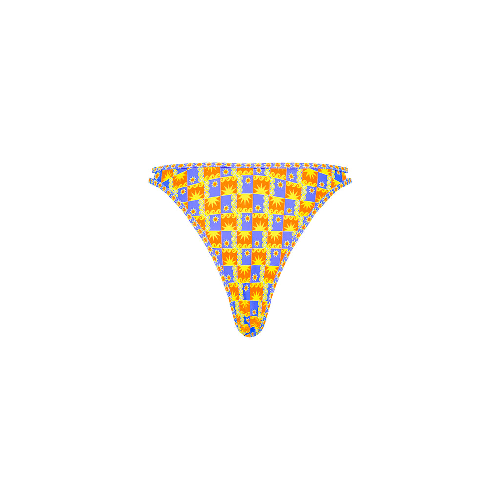 Twin Strap Cheeky Bikini Bottom - Sunburst