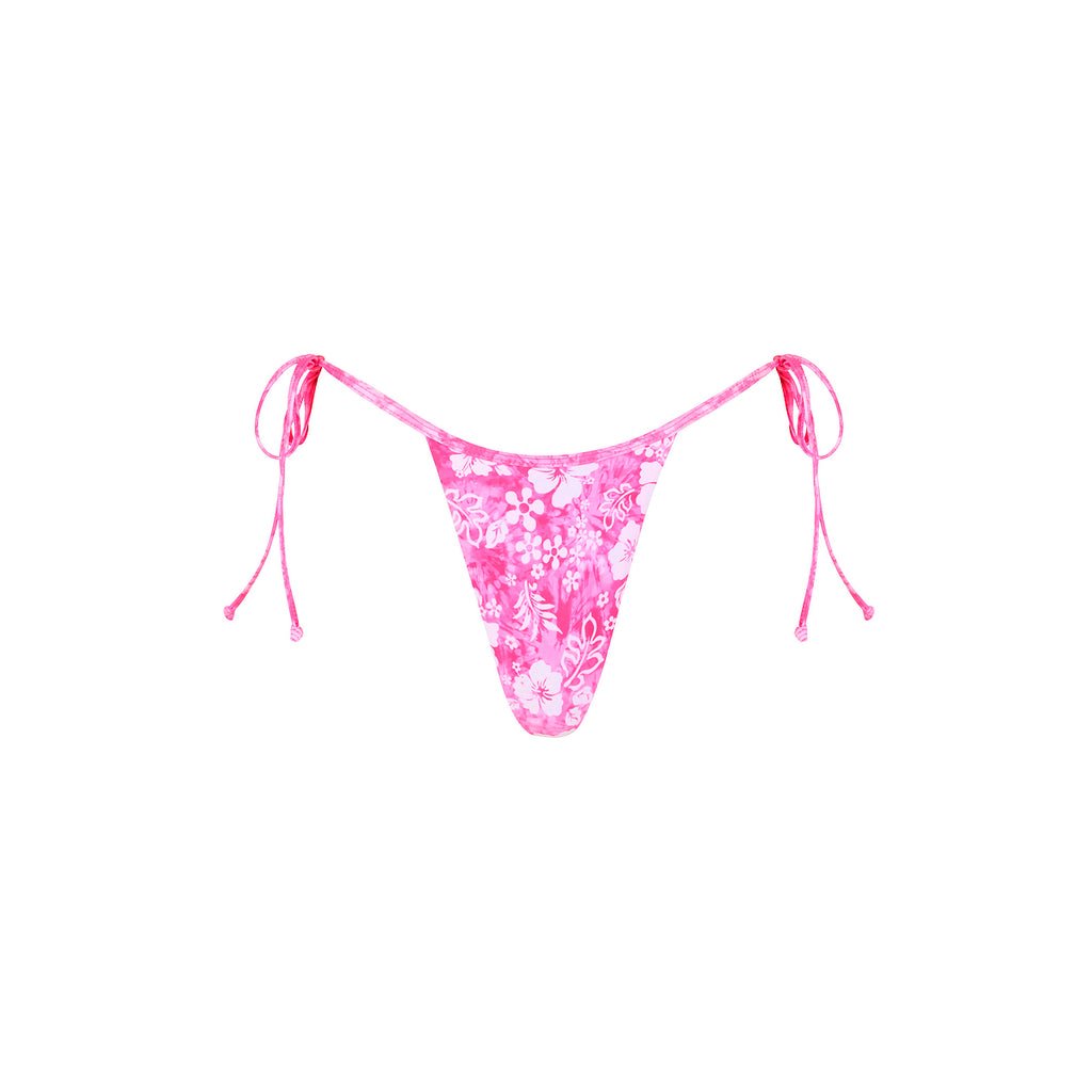 Micro Thong Tie Side Bikini Bottom - Island Blush