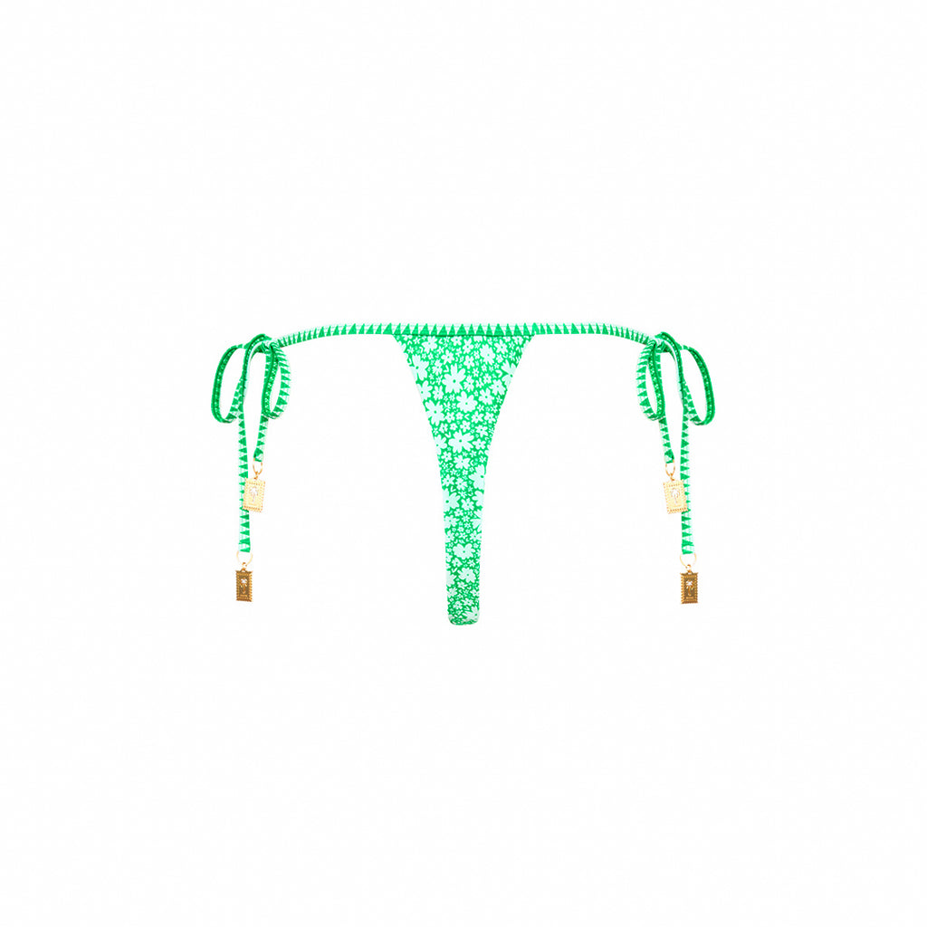 Micro Thong Tie Side Bikini Bottom - Tequila Spritz