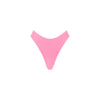 High Leg Thong Bikini Bottom - Taffy Pink Ribbed