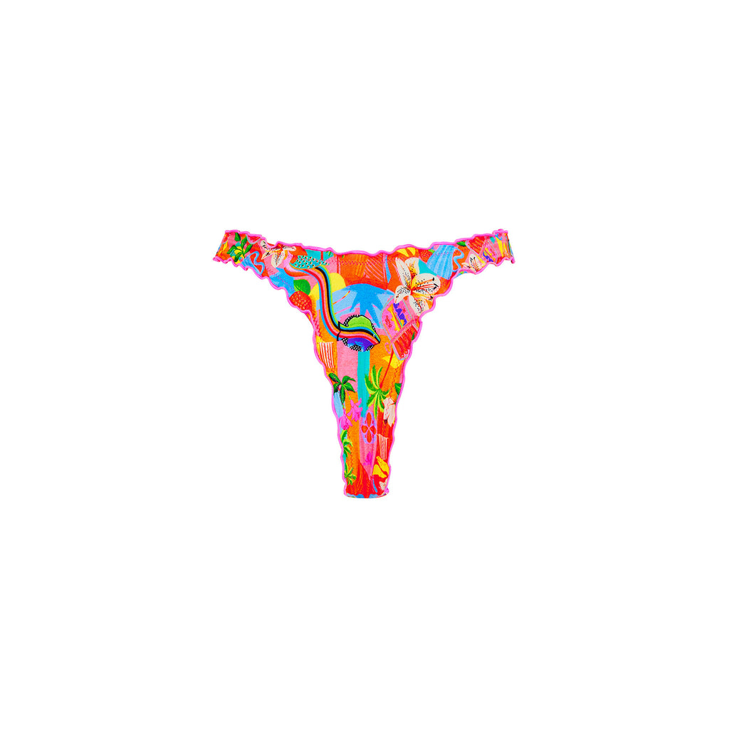 Lettuce Edge Thong Bikini Bottom - Havana Haven