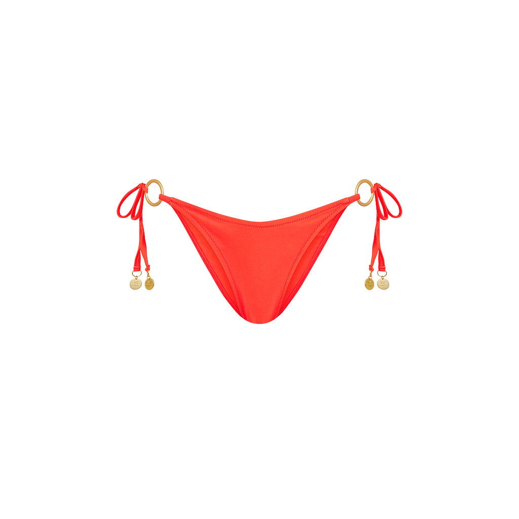 Ring Cheeky Tie Bikini Bottom - Amber Glow