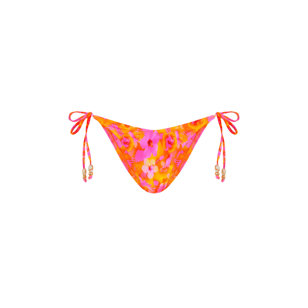 Dipped Cheeky Tie Bikini Bottom - Honey Baby