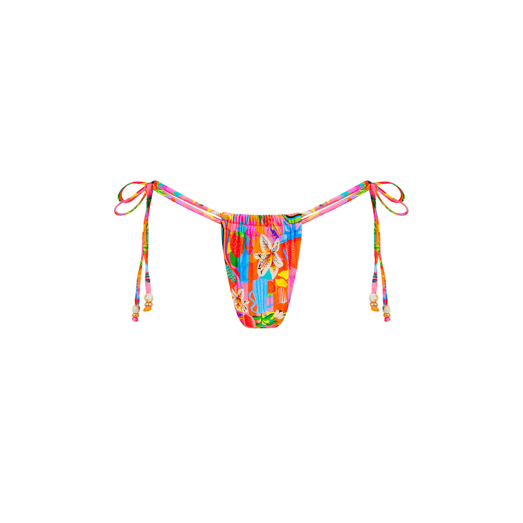 Tie Ruched Thong Bikini Bottom - Havana Haven