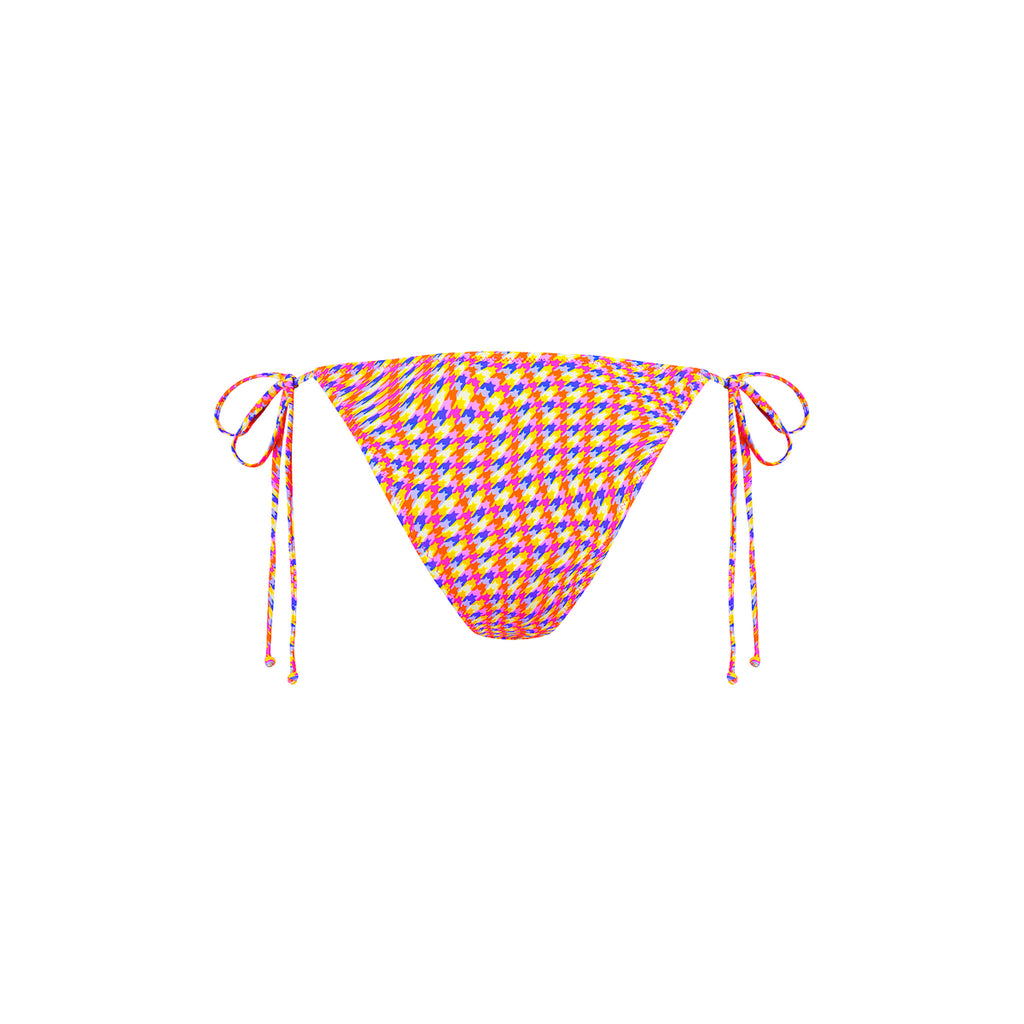 Dipped Cheeky Tie Bikini Bottom - Astro Pop