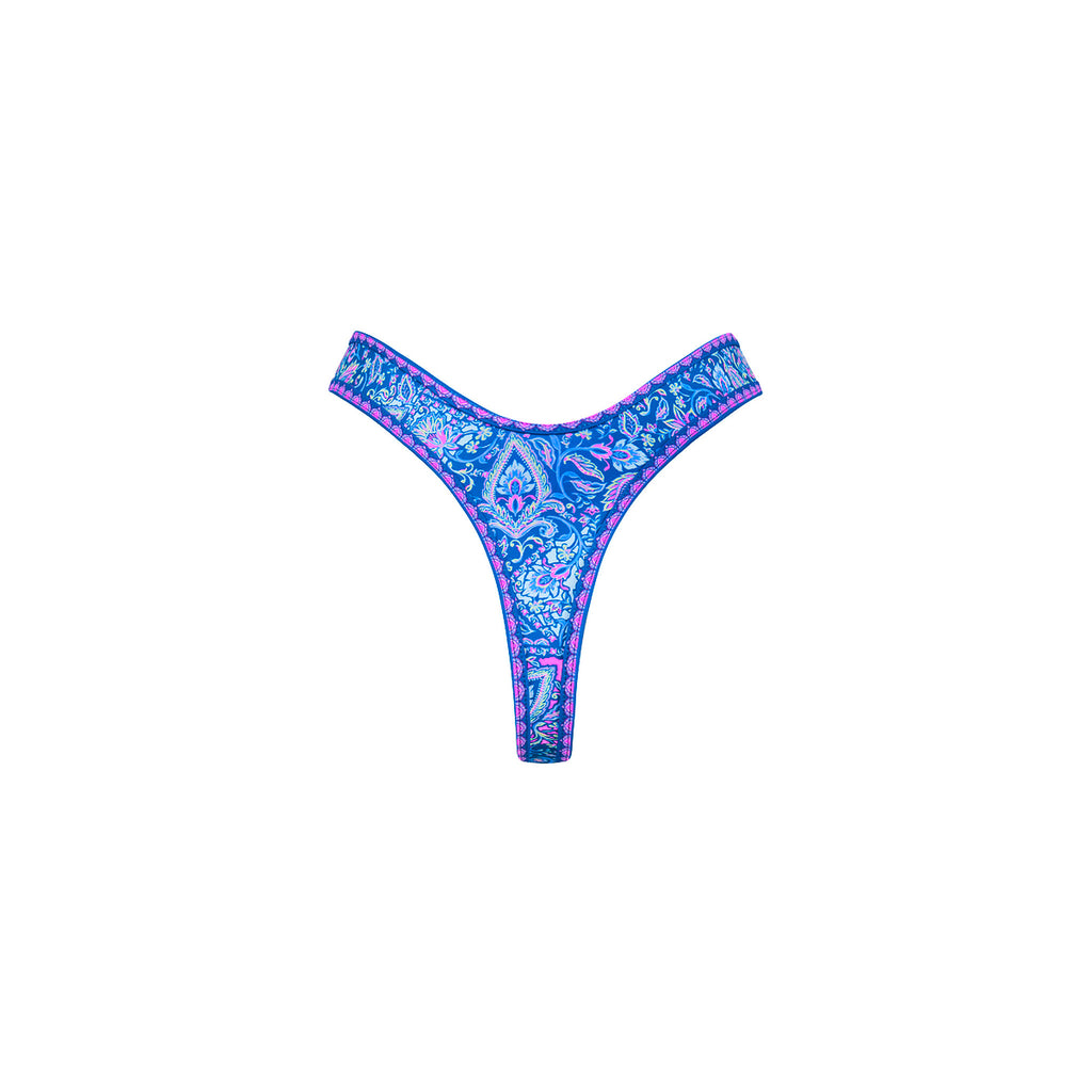 High Leg Thong Bikini Bottom - Lilac Moon