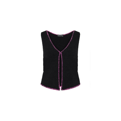 Classic Knit Vest - Black