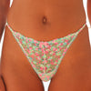 Lace Strappy Thong - Sweet Pea