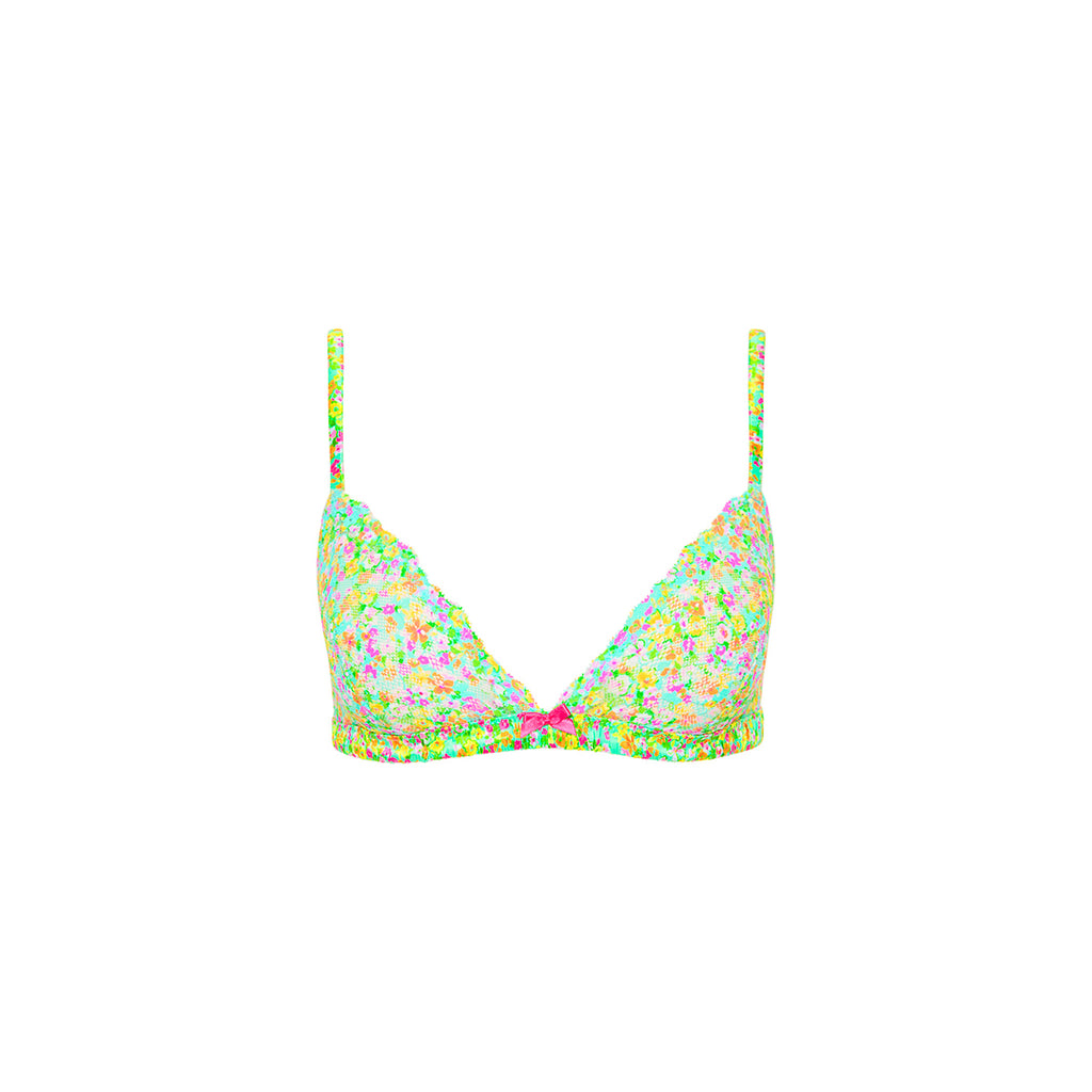 Lace Triangle Bra - Wild Flower