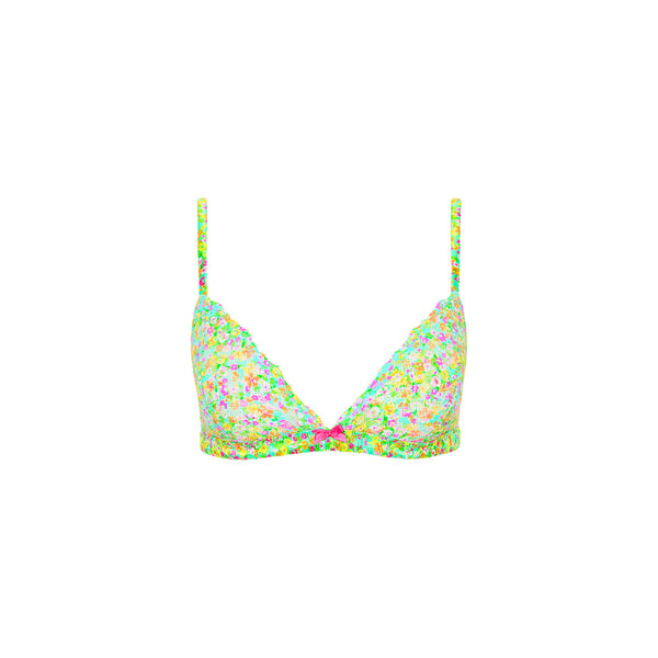 Lace Triangle Bra - Wild Flower