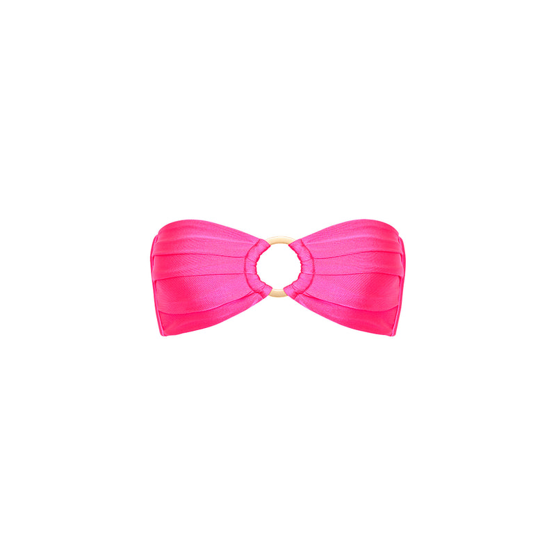 Strapless Bandeau Bikini Top - Posh Pink