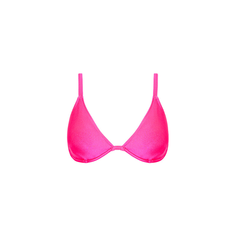 Underwire Triangle D+ Cup Bikini Top - Posh Pink