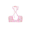 Braided Tie Bandeau Bikini Top - Flamingo Flora