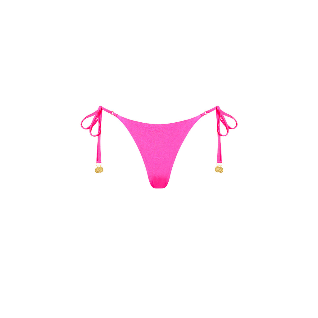 Thong Tie Side Bikini Bottom - Posh Pink
