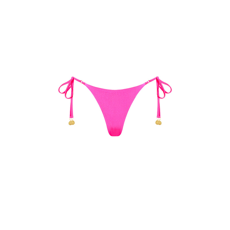 Thong Tie Side Bikini Bottom - Posh Pink