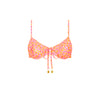 Ruched Underwire Bra Bikini Top - Sherbet Shimmer