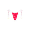 Micro Thong Tie Side Bikini Bottom - Cherry Cove