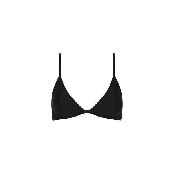 Underwire Triangle B-C Cup Bikini Top - Moonlight Black