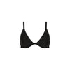 Underwire Triangle D+ Cup Bikini Top - Moonlight Black