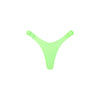 Retro Y Thong Bikini Bottom - Luau Lime Ribbed