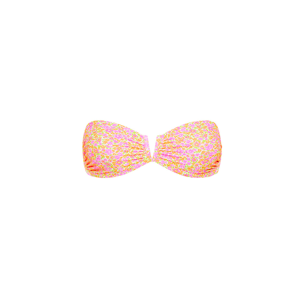 Twin Strap Cheeky Bikini Bottom - Champagne Blossom –Kulani Kinis