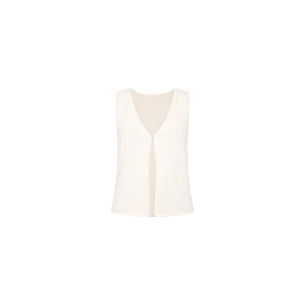 Open Knit Vest - White