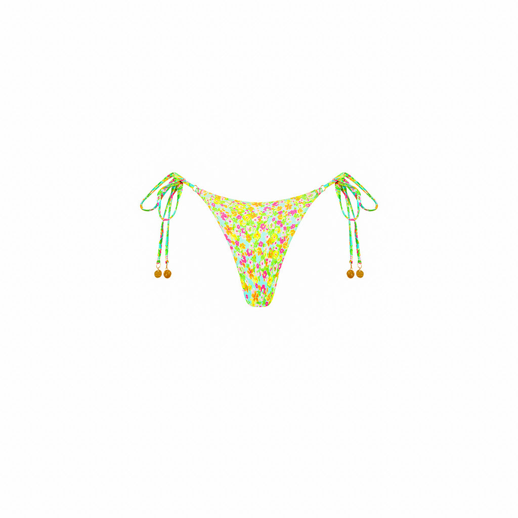 Thong Tie Side Bikini Bottom - Wild Flower