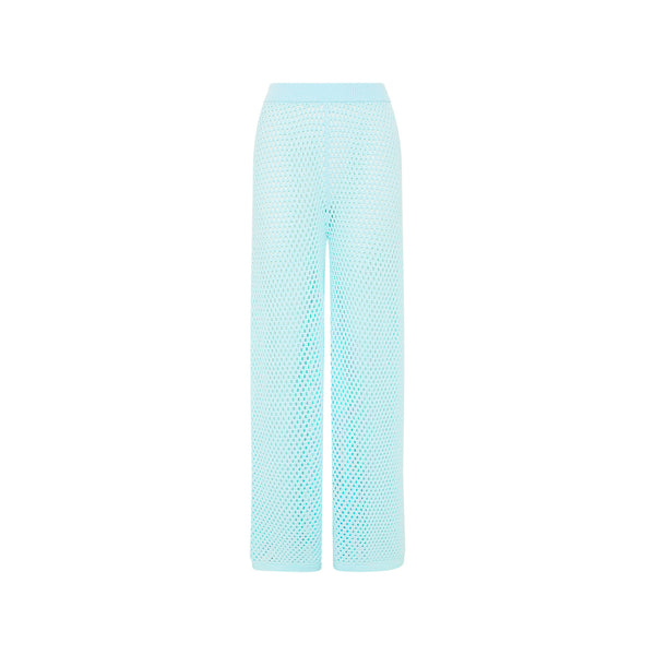 Crochet Knit Pants - Cloud Blue