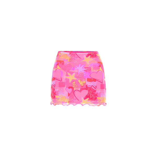 Mesh Mini Skirt - Heartbreaker