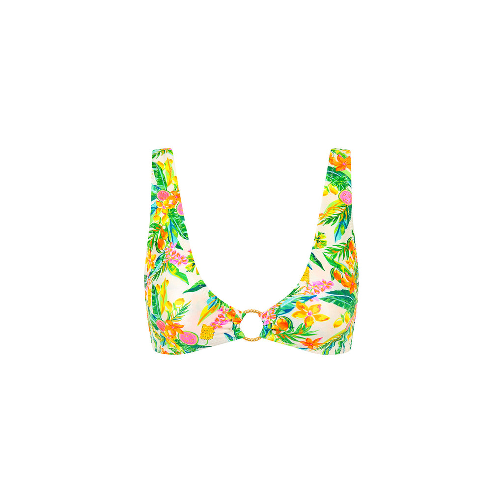 Ring Contour Crop Bikini Top - Golden Hour