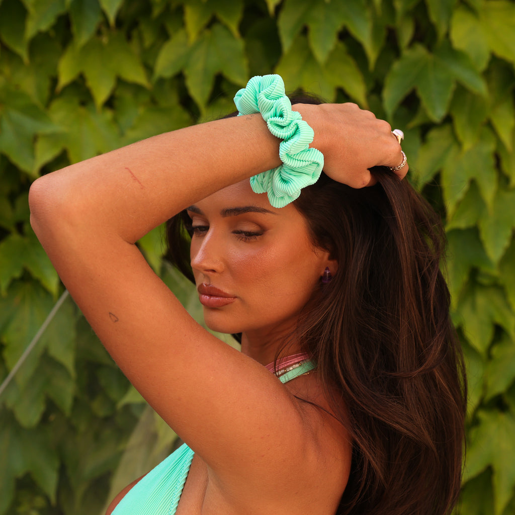 Scrunchie - Turquoise Mint Ribbed