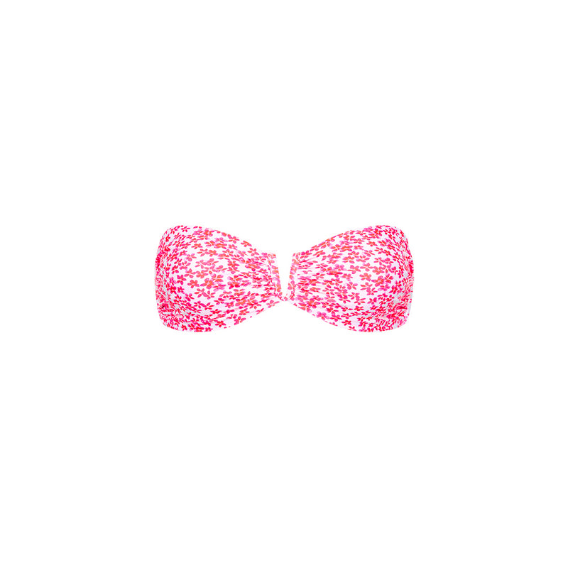 V Strapless Bandeau Bikini Top - Lovebug