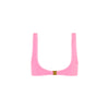 Bind Slim Scoop Bikini Top - Taffy Pink Ribbed