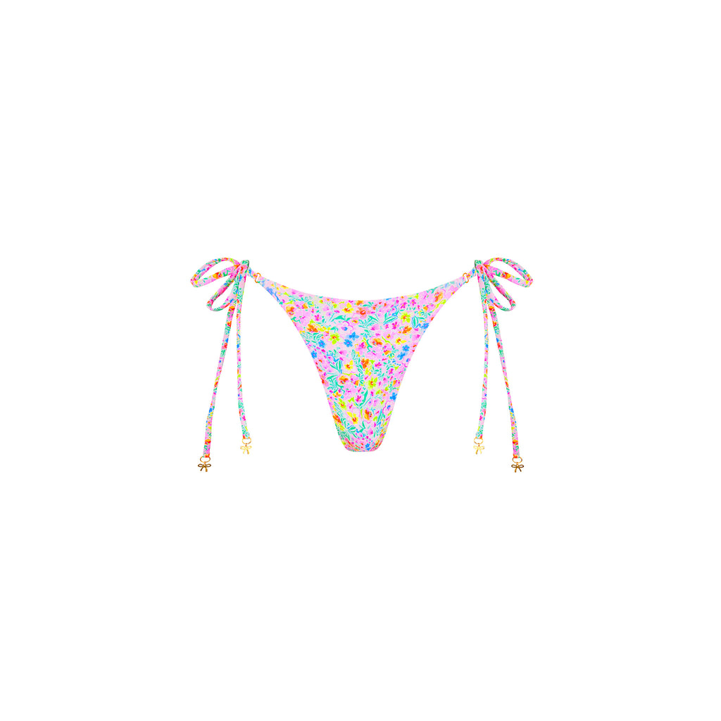 Thong Tie Side Bikini Bottom - Moonflower