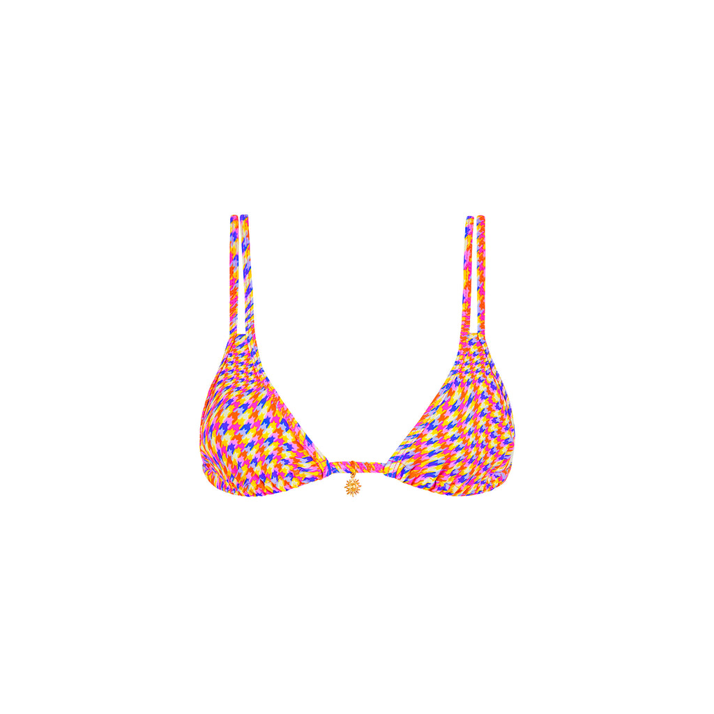 Twin Strap Bralette Bikini Top - Astro Pop