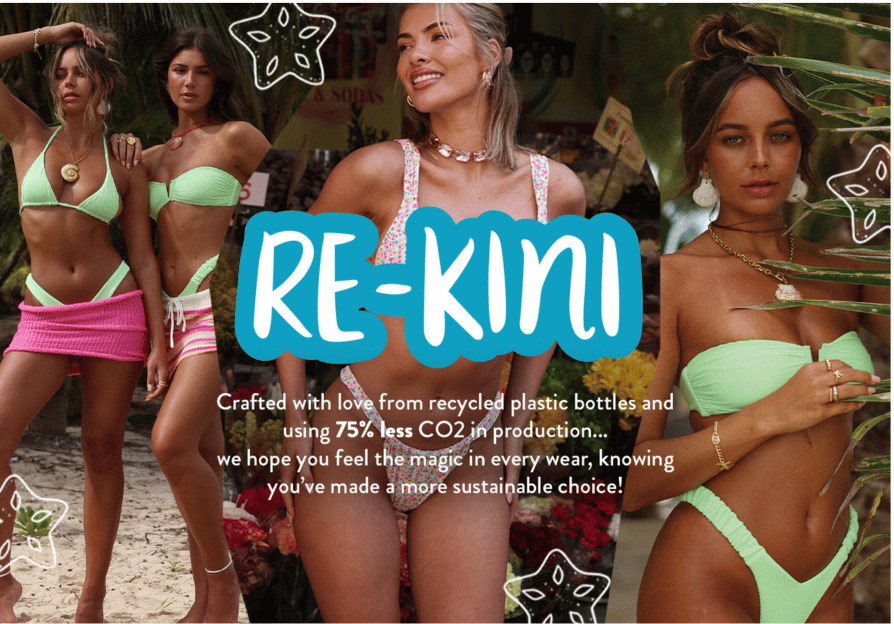 RE KINI Sustainable Swimwear made from Recycled Plastic Bottles Kulani Kinis