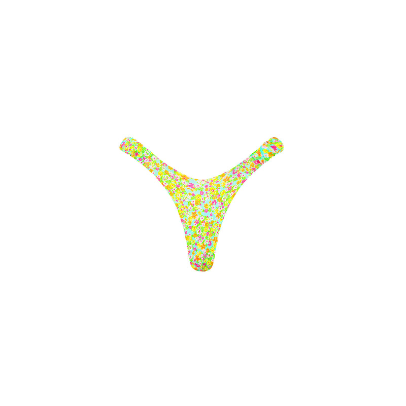 Retro Y Thong Bikini Bottom - Wild Flower